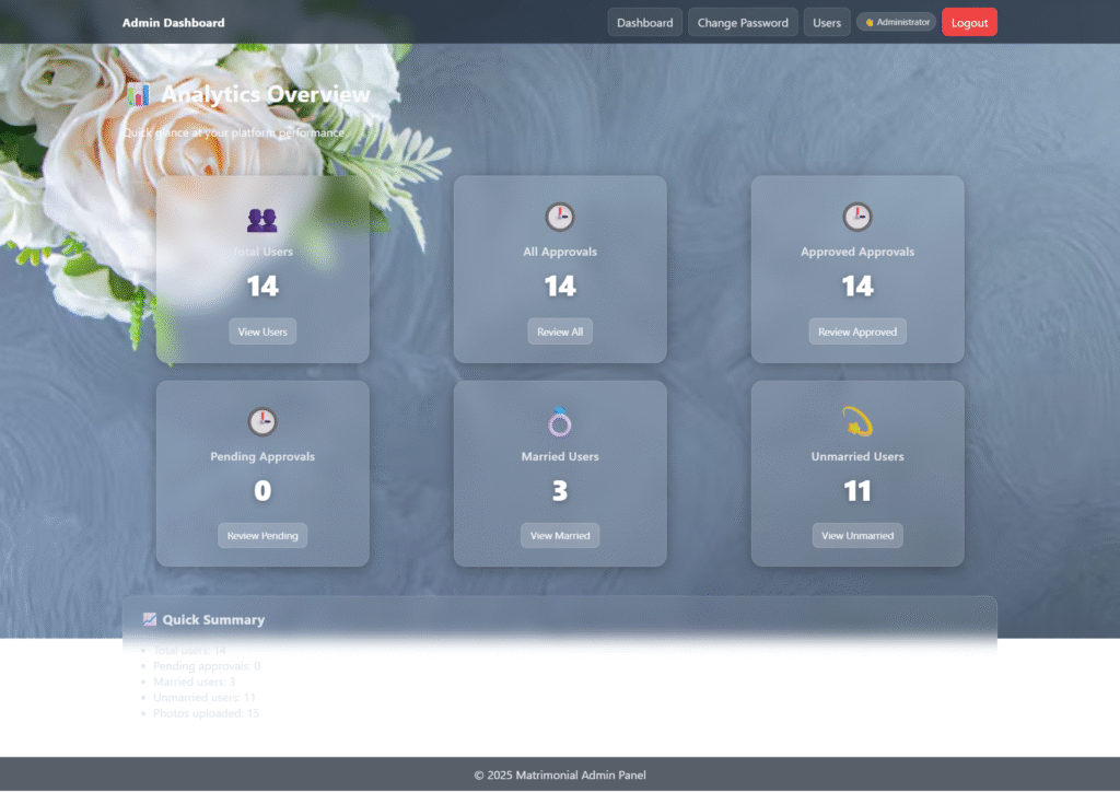 Matrimonial-Portal-PHP-Admin-Dashboard