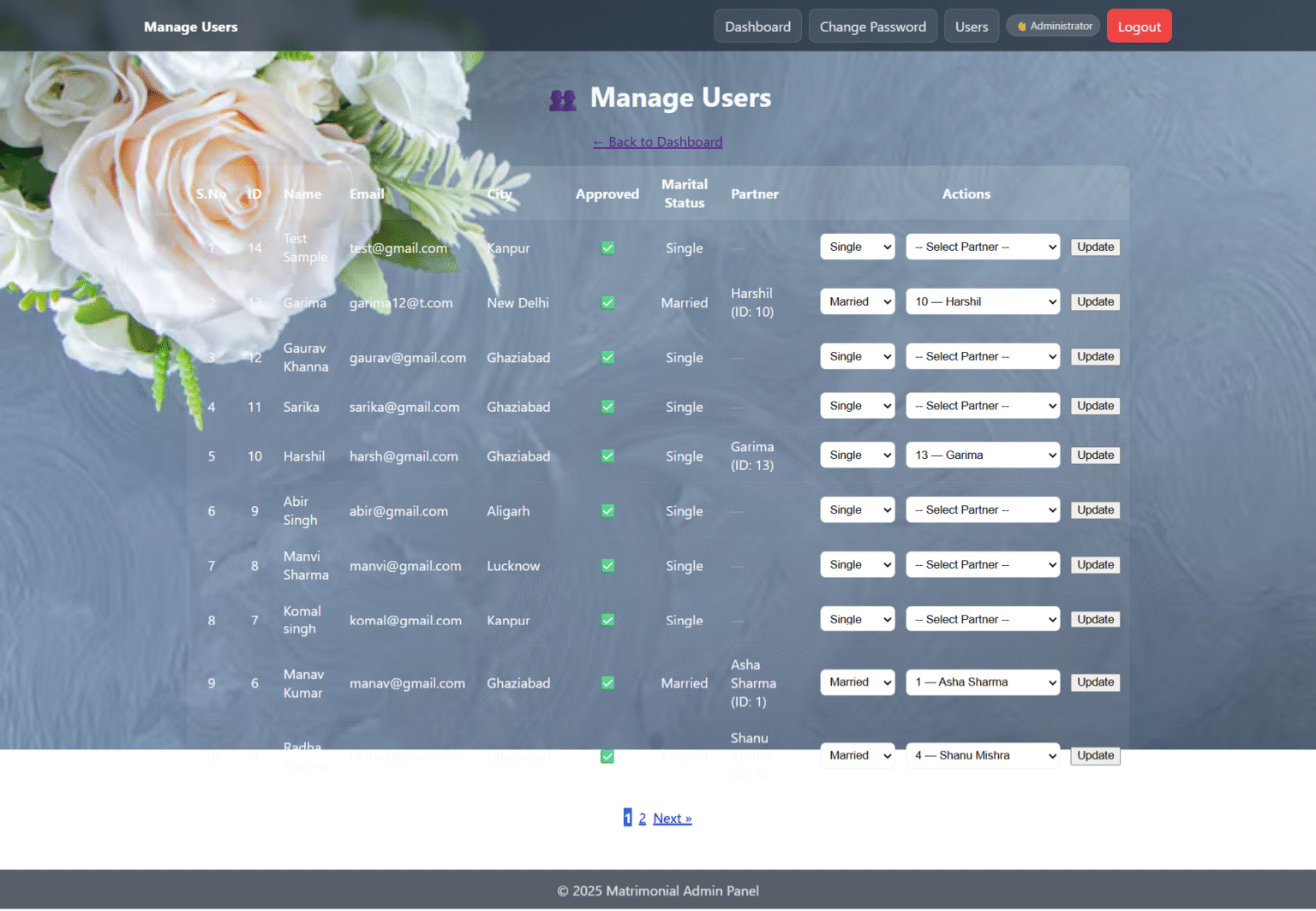 Matrimonial Portal using PHP and MySQL | Online Matrimonial Portal system
