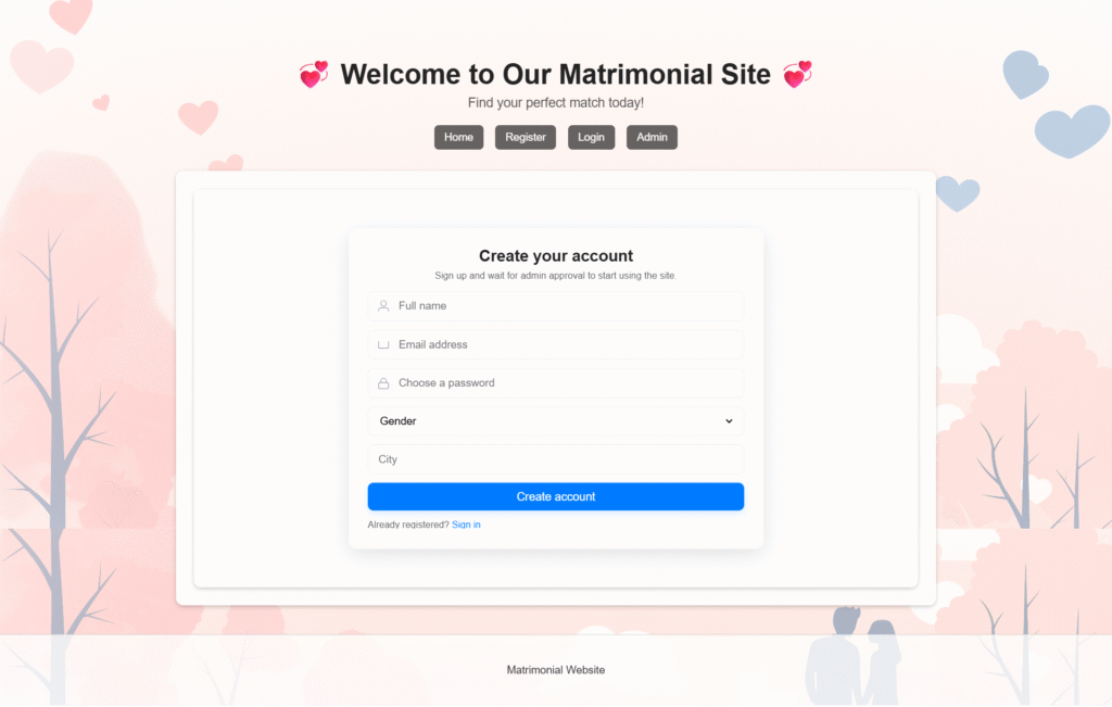 Matrimonial-Portal-PHP-User-Registration