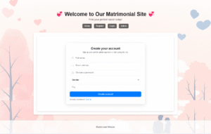 Matrimonial Portal using PHP and MySQL | Online Matrimonial Portal system