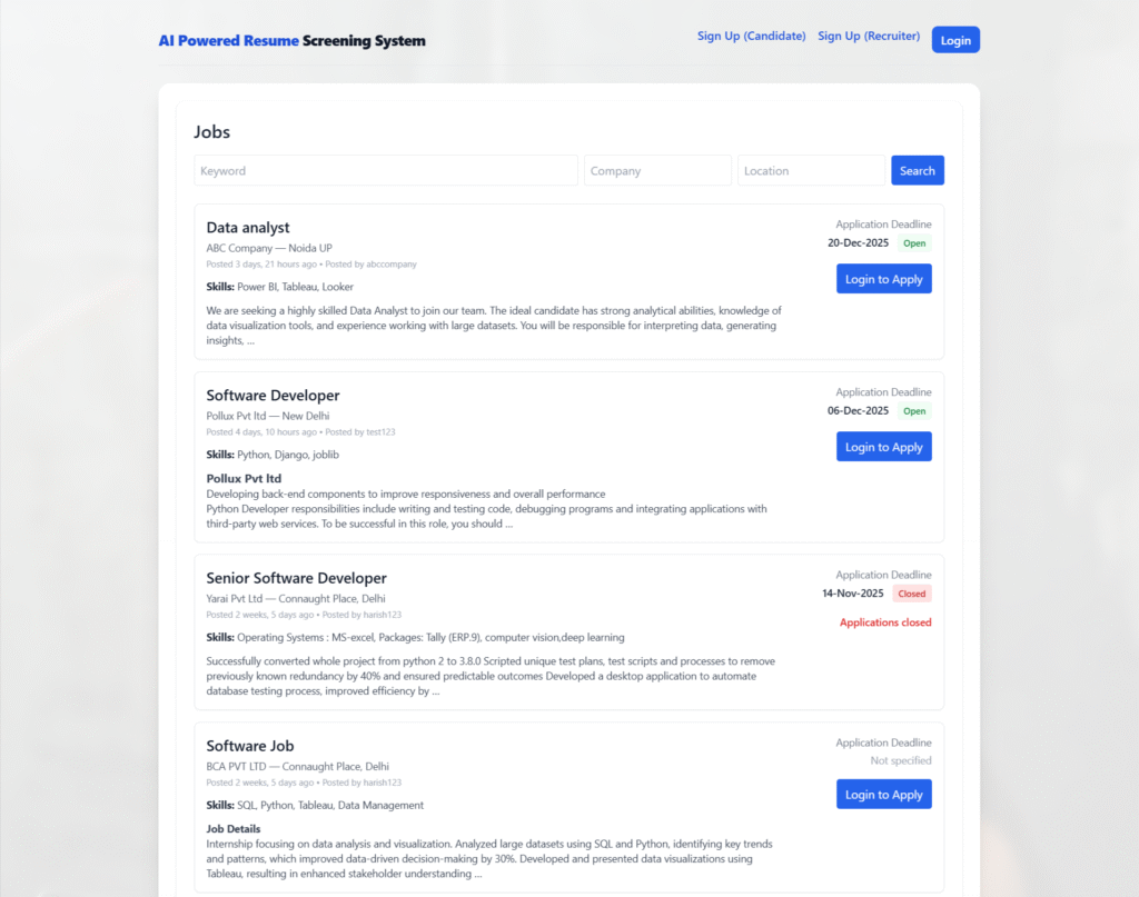 AI-Powered-Resume-Screening-System-ML-Home-Page