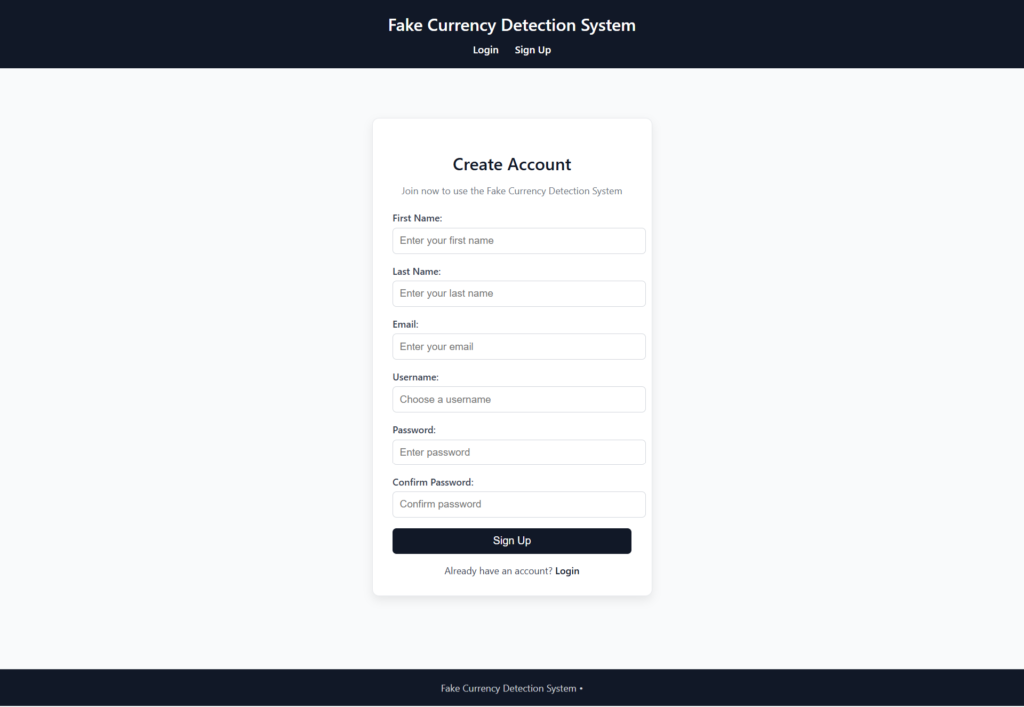 Fake-Currenct-Detection-System-Python-ML-UserSignup