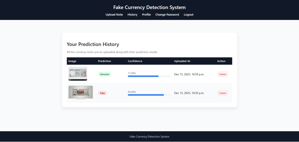 Fake-Currenct-Detection-System-Python-ML-PredectionHistory