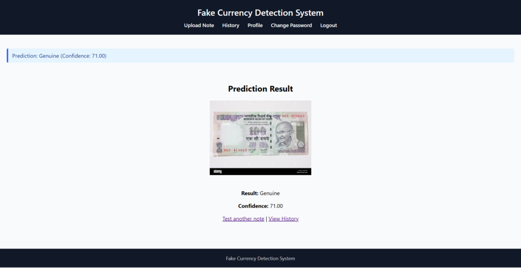 Fake-Currenct-Detection-System-Python-ML-PredectionResult