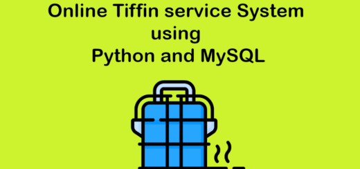 Online Tiffin service System using Python Django and MySQL