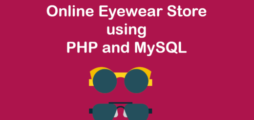 Online Eyewear Store using PHP and MySQL-Project