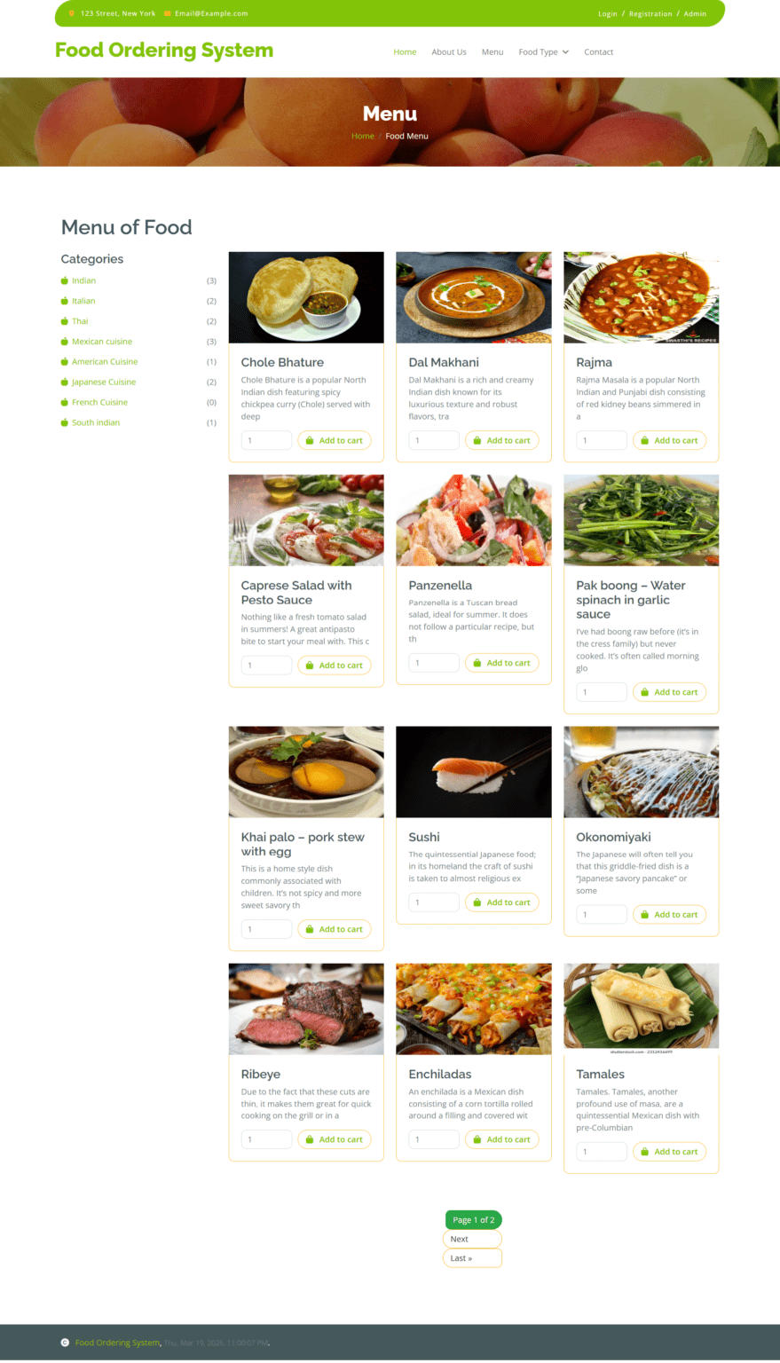 Food Ordering System Project Using Python Django MySQL with Source Code ...