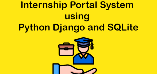 Internship Portal System using Python Django and SQLite-project