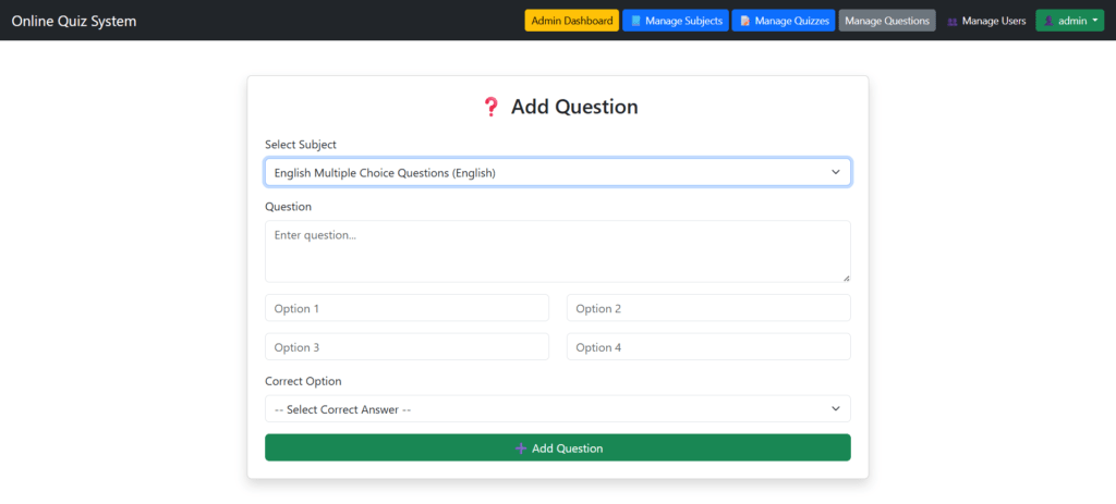 Online-Quiz-System-Python-Django-Questions