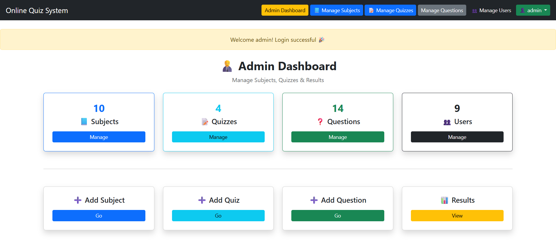 Online Quiz System Project using Python Django Basics | Online Quiz ...