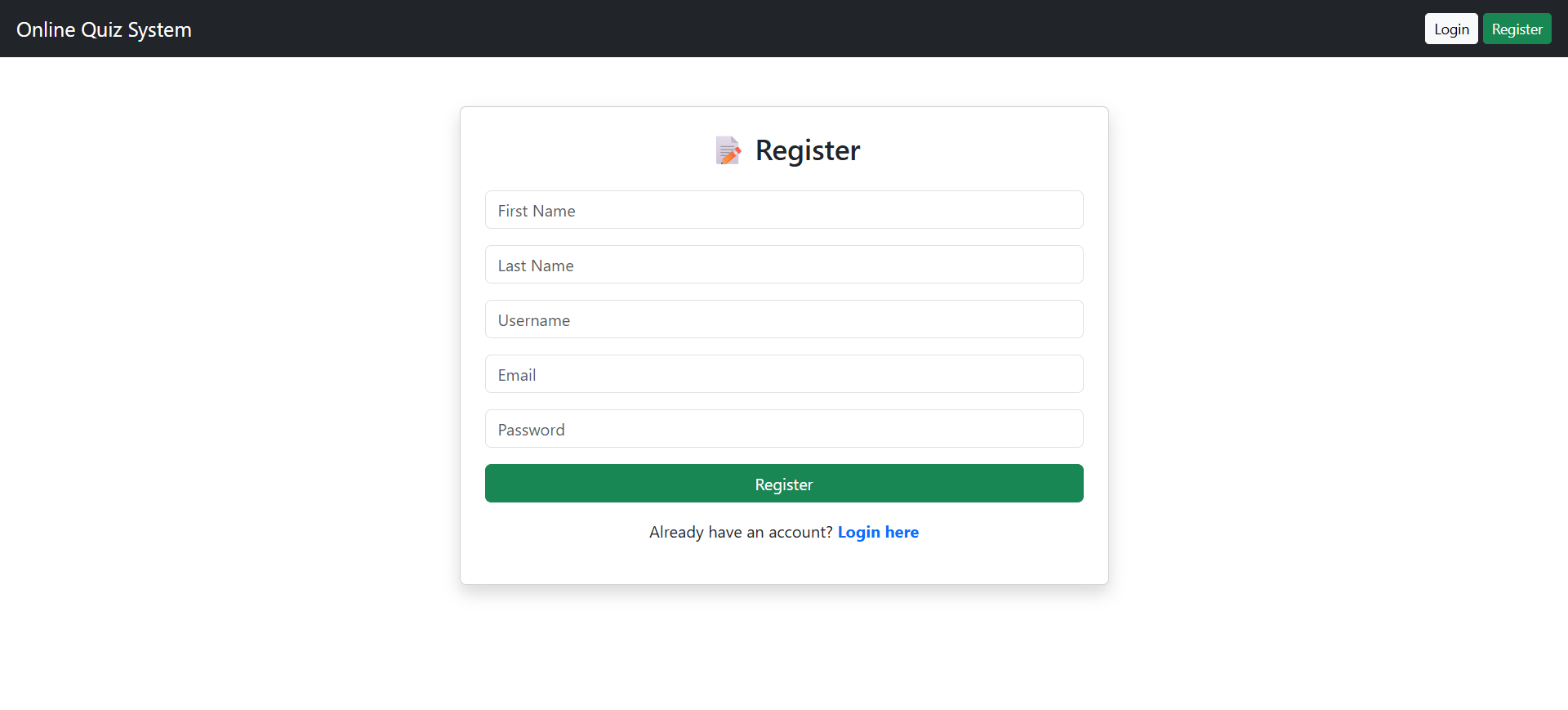 Online Quiz System using Python Django and SQLite