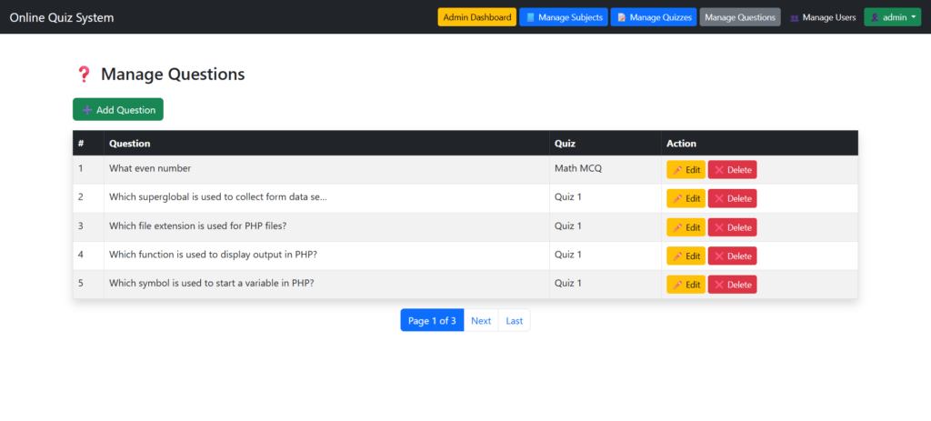 Online-Quiz-System-Python-Django-Manage-Questios