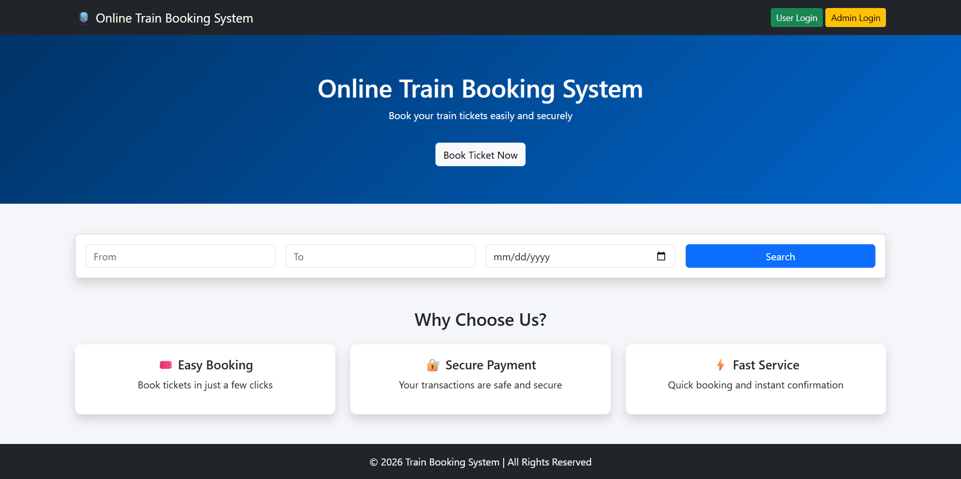Online Train Booking System Using Php And Mysql