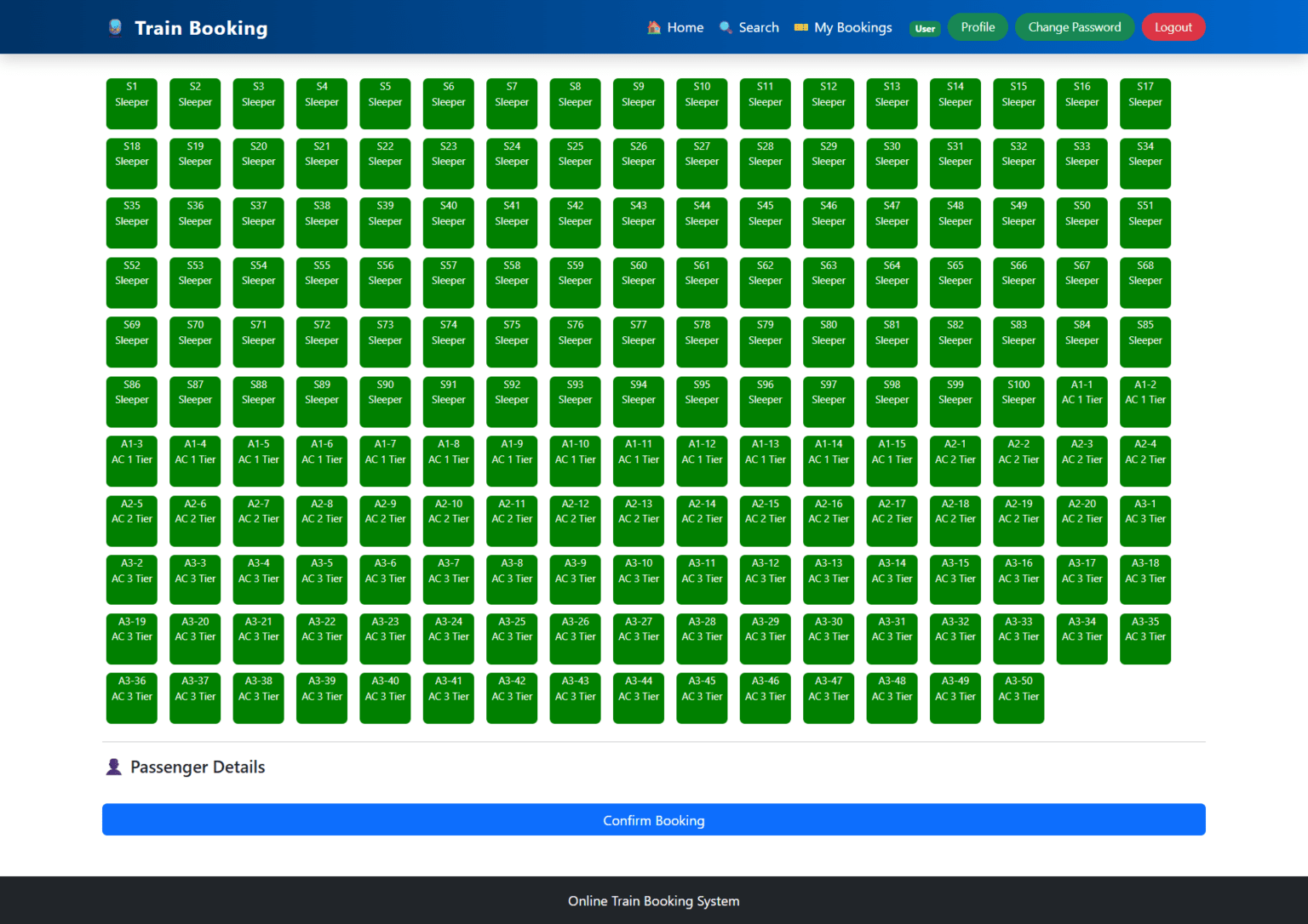 Online Train Booking System Project Using PHP and MySQL- PHPGurukul