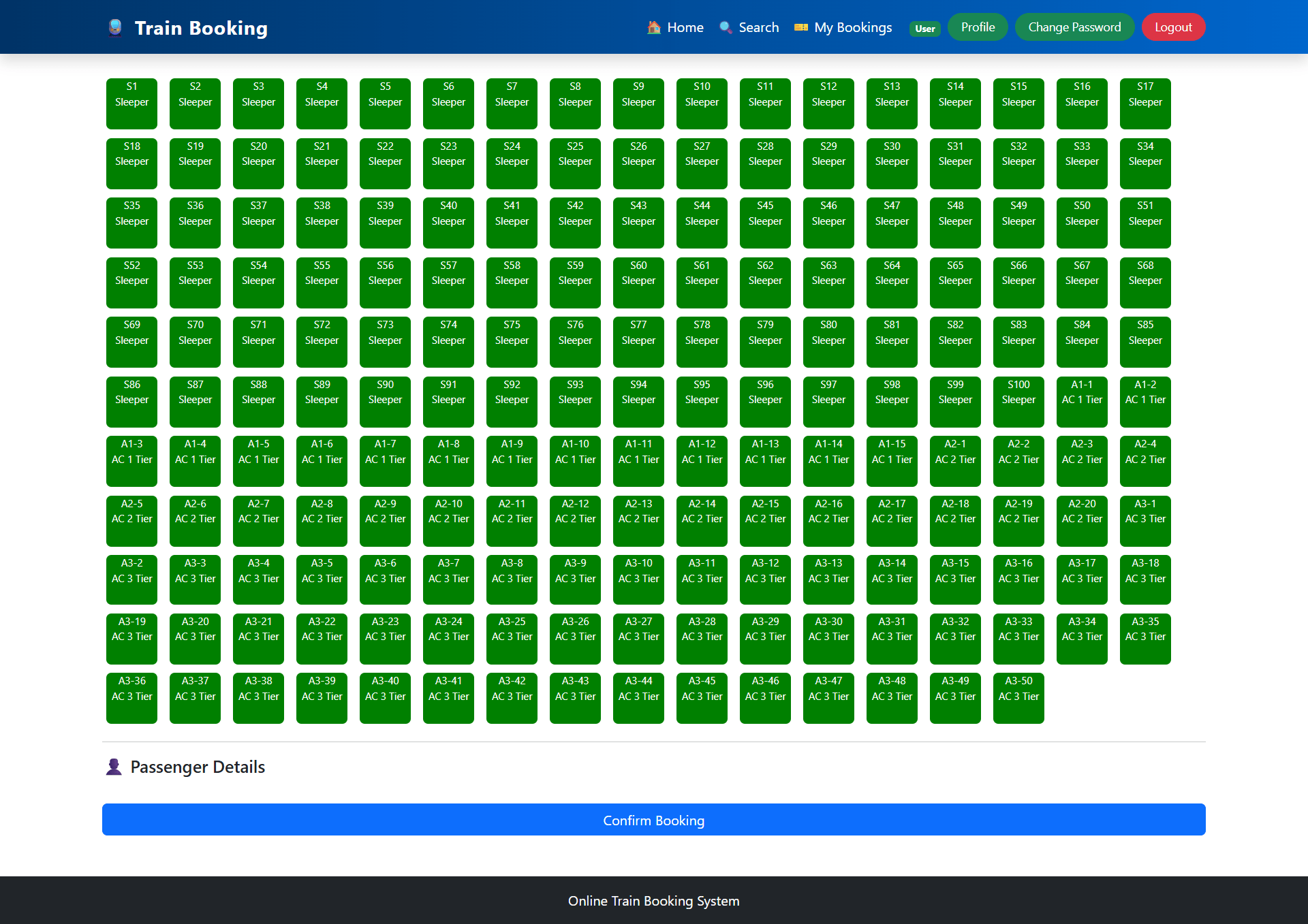 Online Train Booking System Project Using PHP and MySQL- PHPGurukul