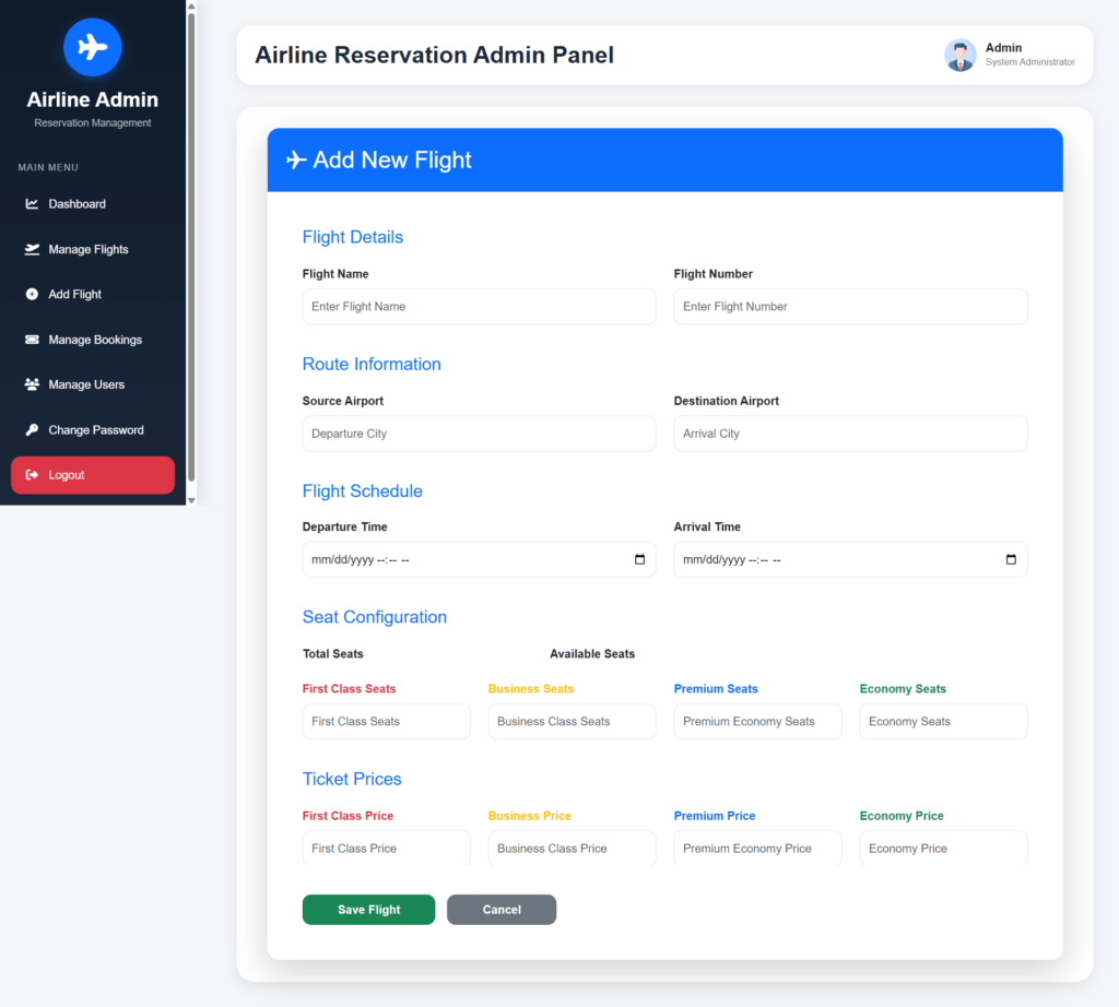 Airline-Reservation-Booking-System-Python-Django-Add-Flight