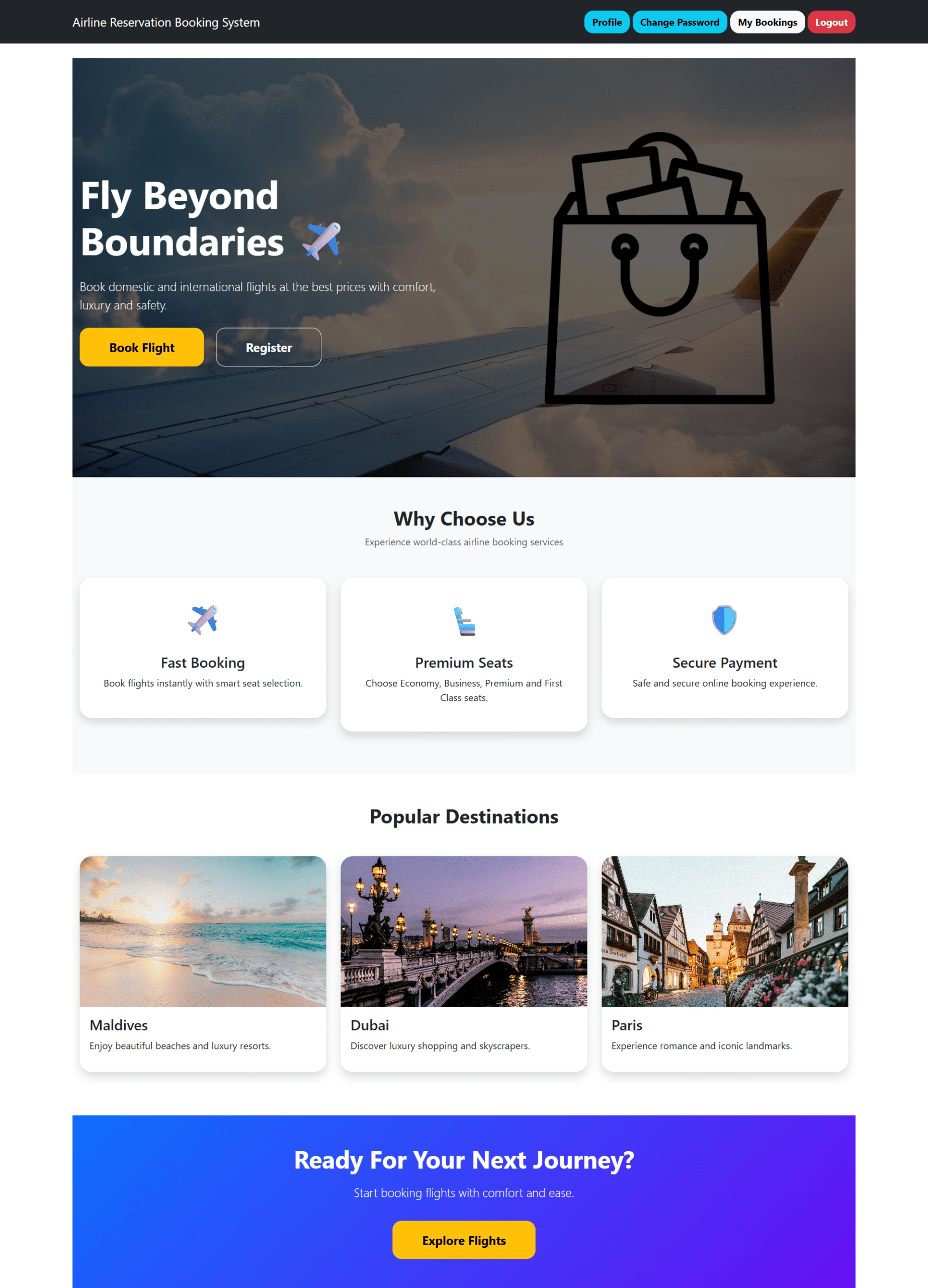 Airline Reservation System Using Python Django And Sqlite
